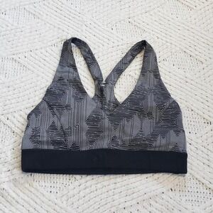Manduka Yoga Black/White Racerback Sports Bra
